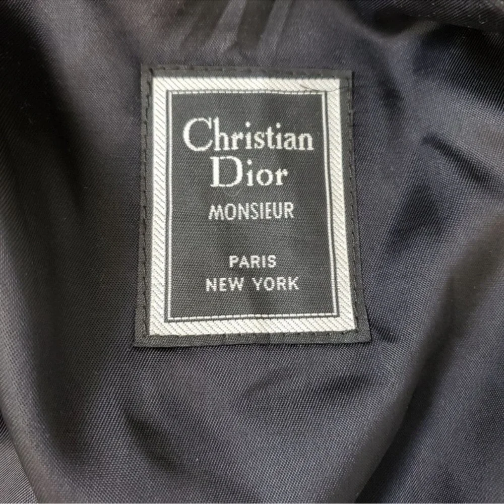 Christian Dior Monsieur Belted Trench Coat w/Wool Blend Liner Size 44R - Picture 4 of 8